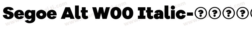 Segoe Alt W00 Italic字体转换